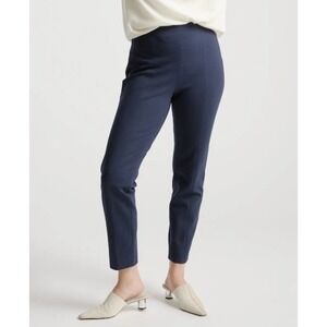 Quince Women's Ultra-Stretch Ponte Maternity Ankle Pants Navy Size XL